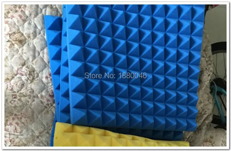 High Quality New Blue Color acoustic foam pyramid studio sound panel 20pcs 50*50*5cm In stock | Дом и сад