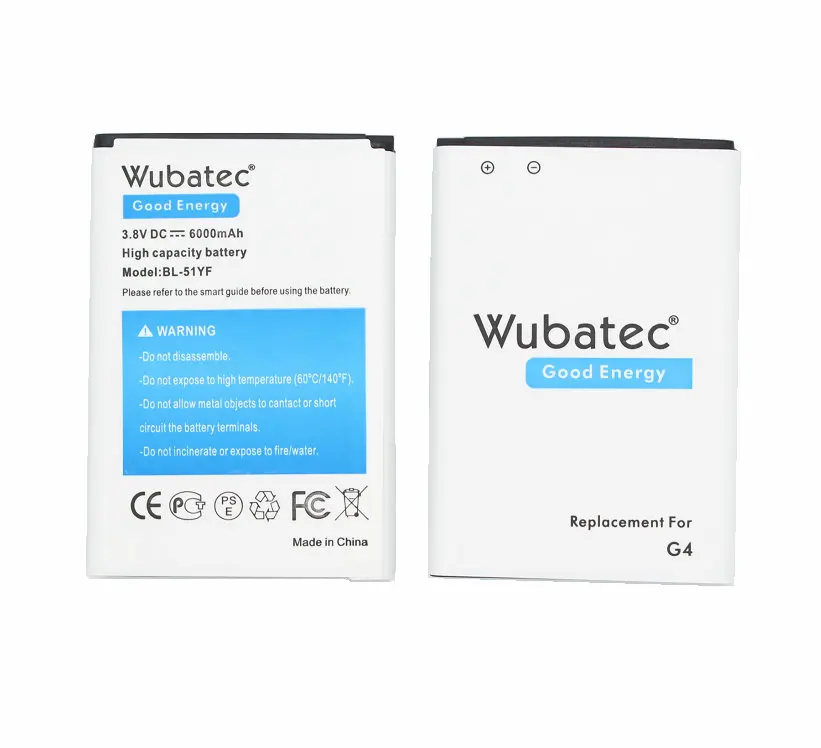 Wubatec 1x6000mAh G4 BL 51YF Расширенная батарея + задняя крышка для LG H818 VS999 VS986 US991 F500 F500S F500K