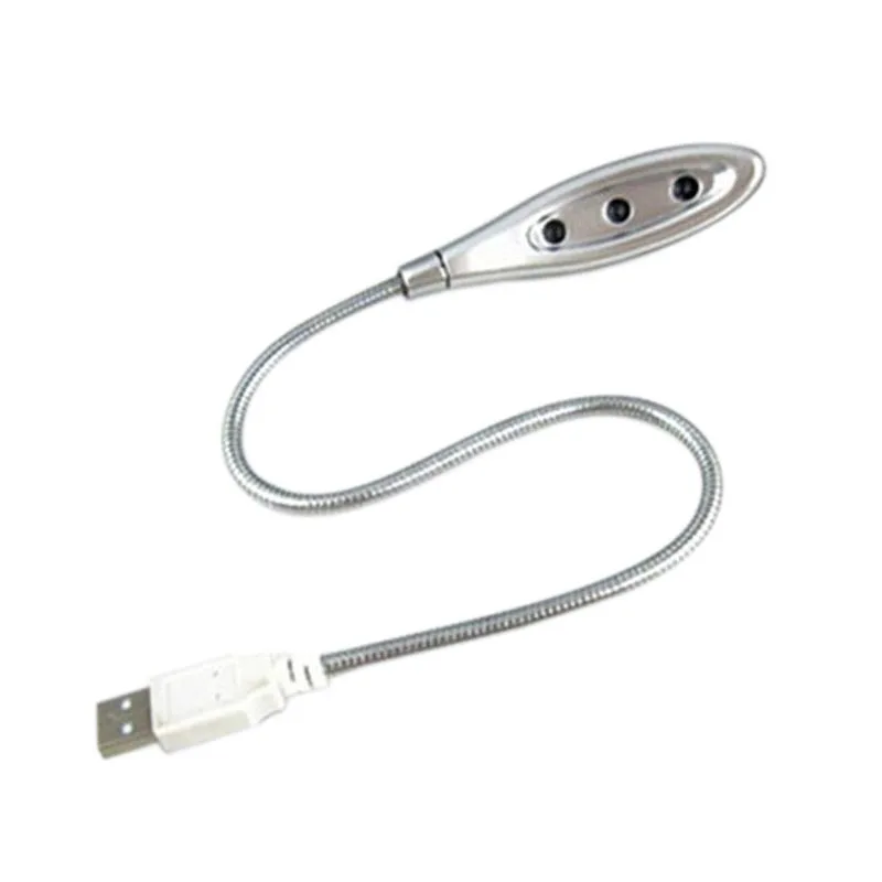 Новый Flexible 3 светодиодный USB светильник в виде змеи лампы для Тетрадь портативных