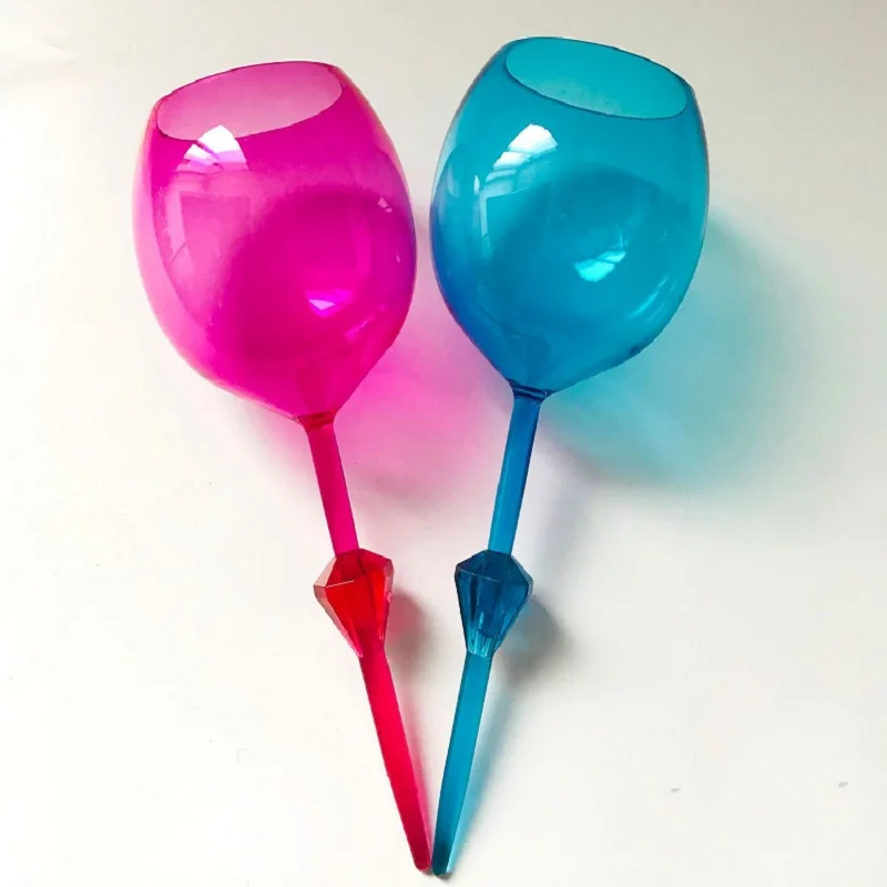 Beatiful Floating Beach Glass Acrylic Shatterproof Wine Beer Cocktail Drink Glasses For Outdoor Pool Stick up in Sand Snow Cup