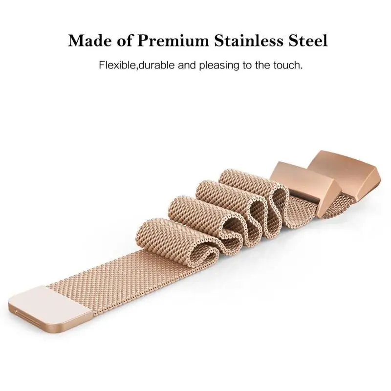 

For Fitbit Charge 3 Strap Replacement Milanese Steel Magnetic Buckle