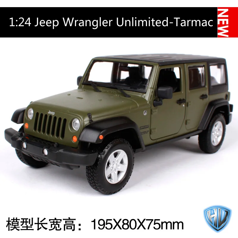 Maisto 1:24 jeep wrangler unlimited желтая оранжевая машина литье под давлением 1/24 масштаб