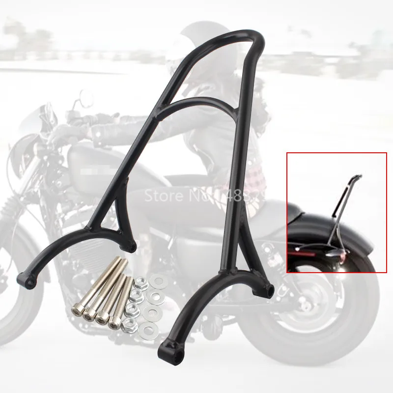 

Burly черный короткий Sissy бар спинки для Harley Sportster XL 1200 883 1985-Up
