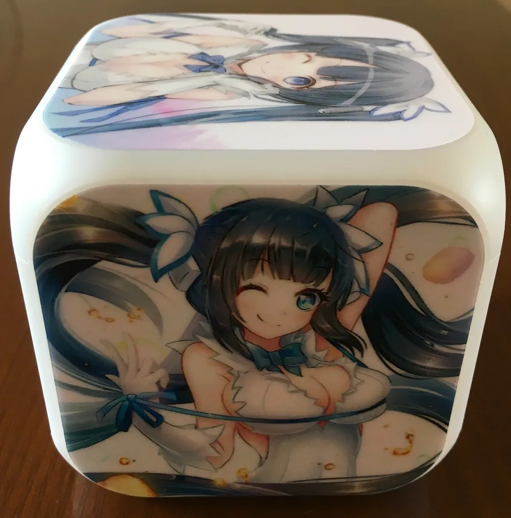 Japanese Anime Hestia Danmachi seven Color Change Glowing Digital Alarm Clock 144206 | Дом и сад