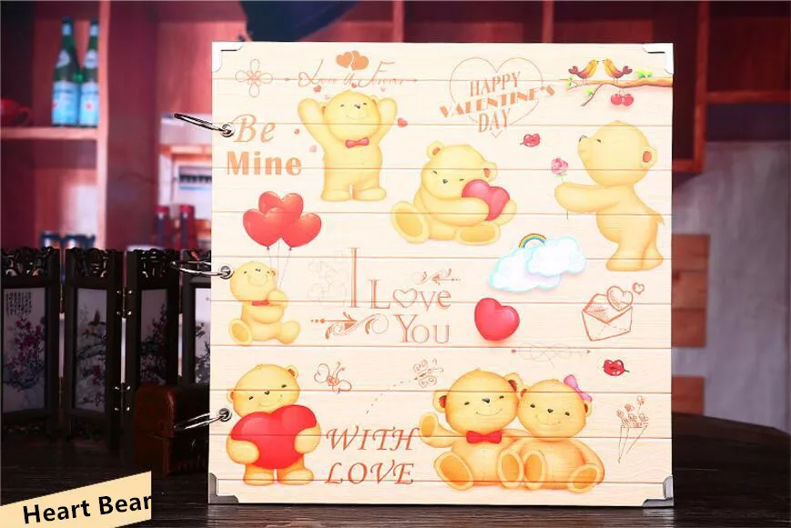 29x29 см DIY большой альбом ручной работы Clipbook фотоальбом черная бумага ремесла ребенок рост книга записи свадебный подарок ребенок день рождения подарки