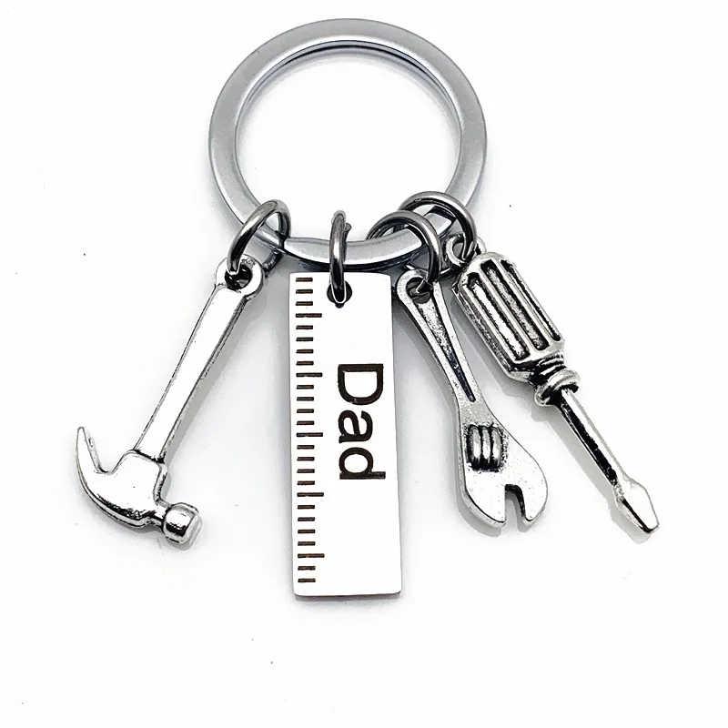 Новые инструменты Key Chain молоток отвертка Гаечный ключ брелок папа Father's Day