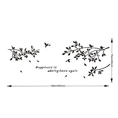Happiness IS Being Home Again bird настенные художественные наклейки Цитата Гостиная съемные