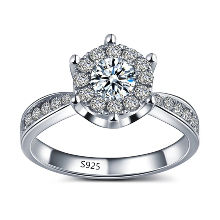 2017 женское круглое серебряное обручальное кольцо женские ювелирные изделия AAA