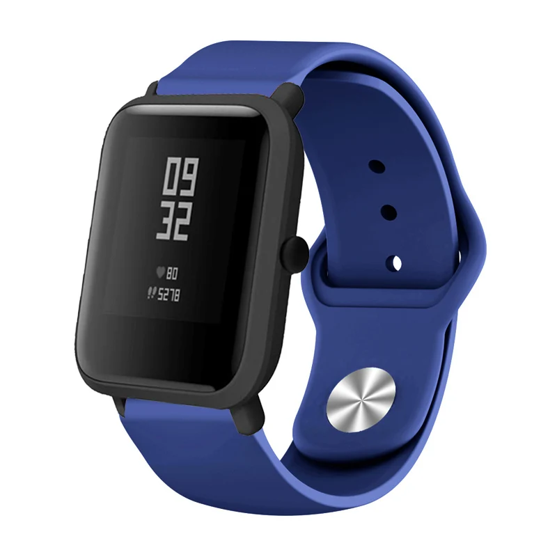 Laforuta 20 ММ Спортивный мягкий силиконовый ремешок для часов Xiaomi Amazfit ремешок Bip для Huami Amazfit Bip браслет быстросъемный браслет