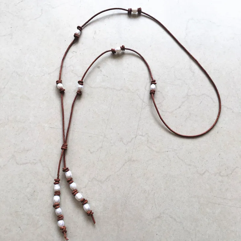 Dongmu Jewelry Новинка 2017 года богемный стиль классическое жемчужное ожерелье кожа
