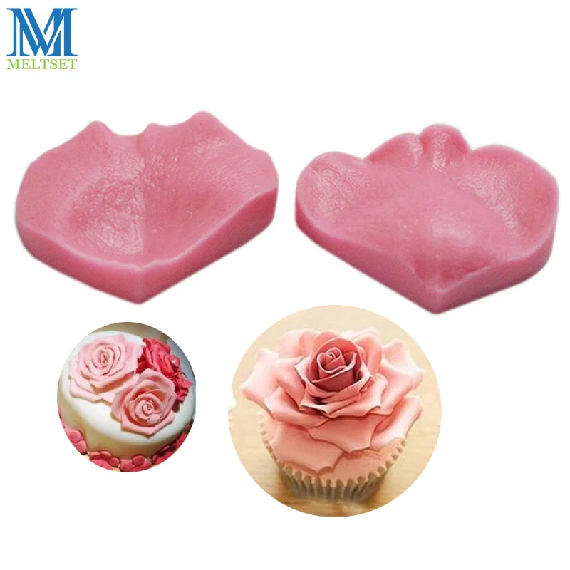 2 шт./компл. силиконовая форма для торта с лепестками роз свадебные формы