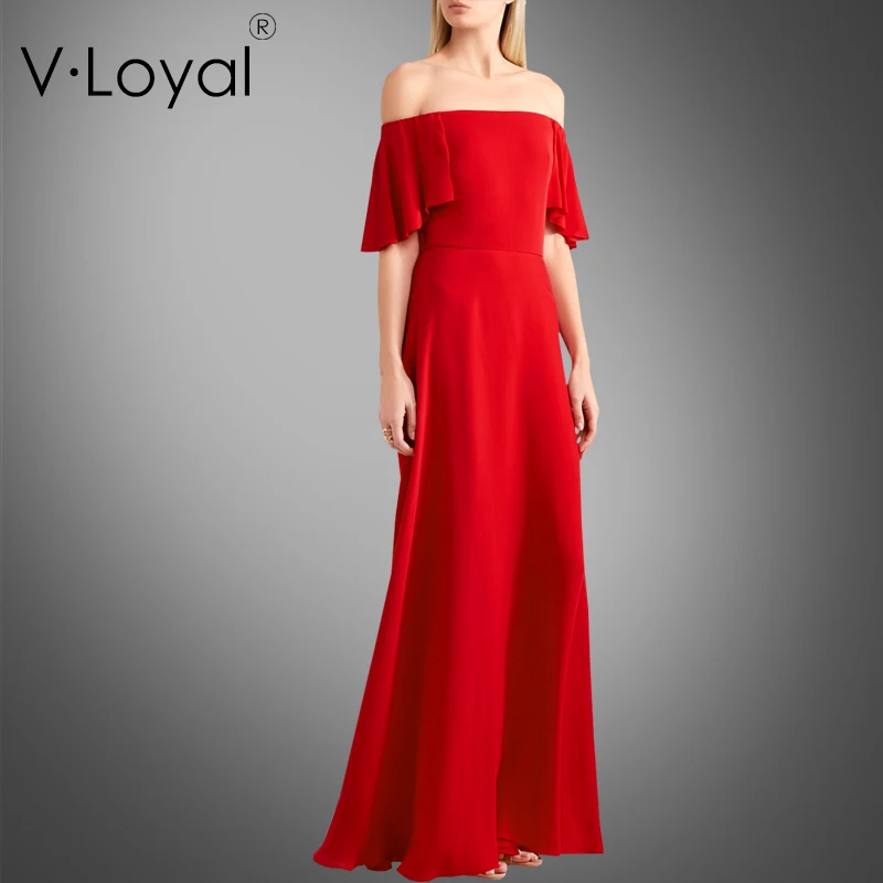 Новое летнее модное высококачественное Платье длинное красное платье | Женская