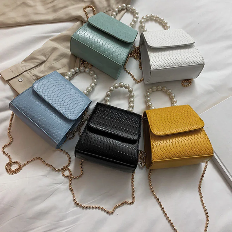 Жемчужная Сумка тоут модная новая сумка из искусственной кожи мессенджер на