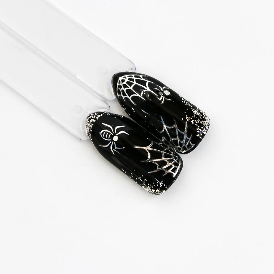 30 листов Золотой Серебряный ноготь наклейка кошка паук цветок ювелирные изделия