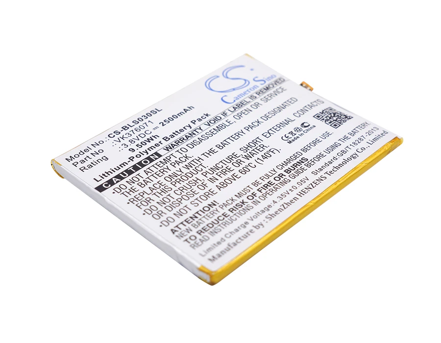 Аккумулятор Cameron Sino VK376071 на 2500 мАч для BLU S0030UU Studio G LTE|2500mah battery|cameron sinobattery 2500mah |