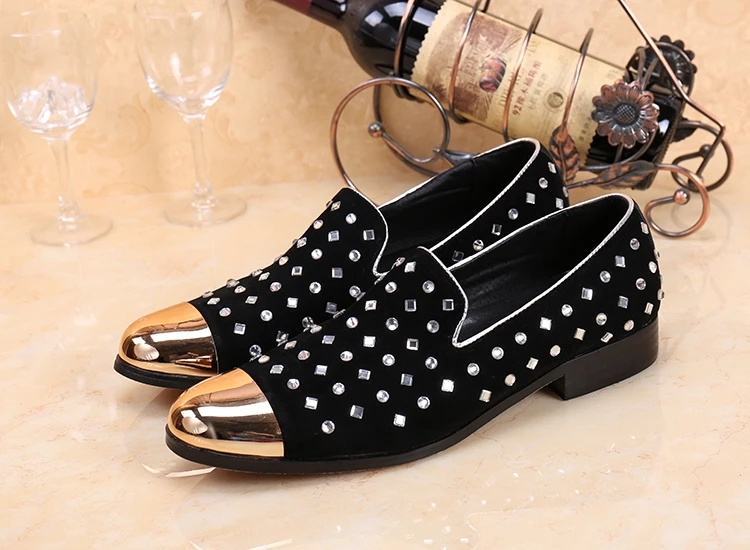 Мужские классические туфли Chaussure Homme красные черные итальянские железные Туфли с