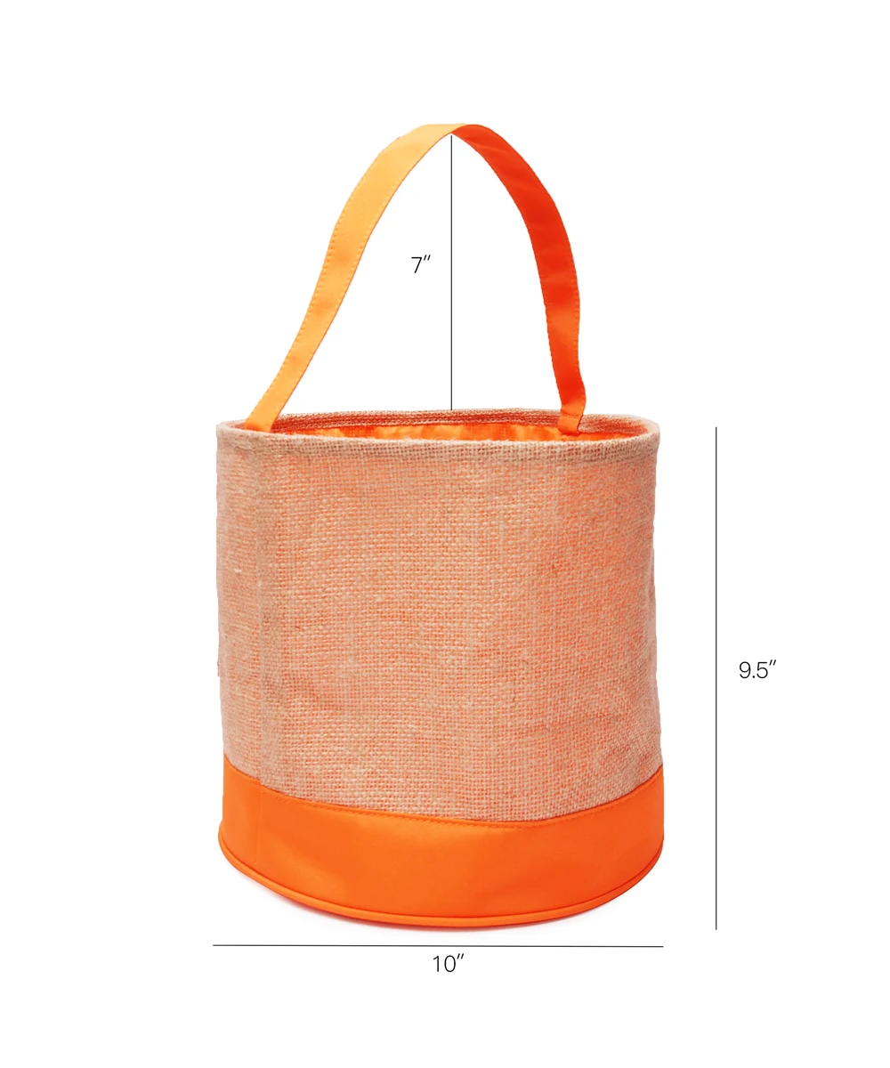 10 шт мешковины конфеты трюк или лечения Хэллоуин ведро лоскутное оранжевый стиль