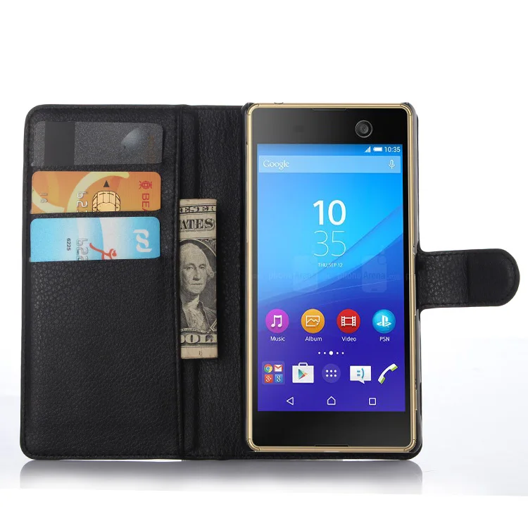 Ретро кошелек кожаный чехол для sony Xperia M5 книга Стиль с держателей карт | Мобильные