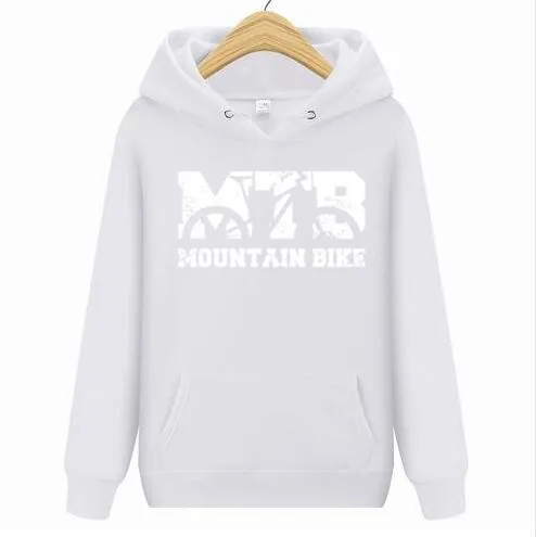 Винтажные толстовки для горного велосипеда MTB Состаренный дизайн толстовки из хлопка мужские винтажные новые толстовки - Цвет: Белый