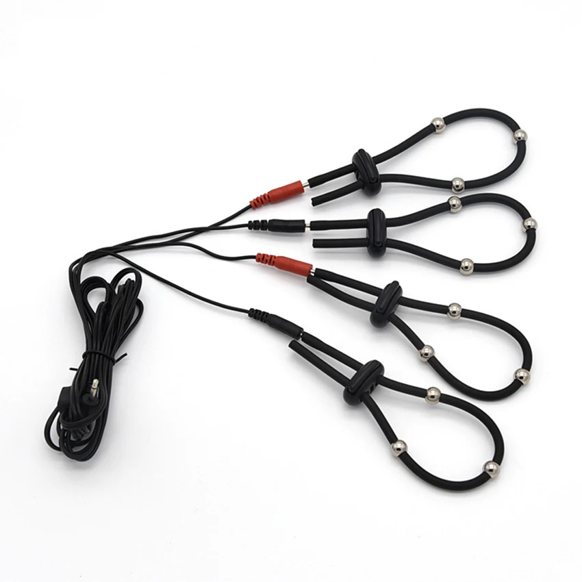 Физиотерапия Кольцо для члена стальной шарик кольцо пениса Электрический