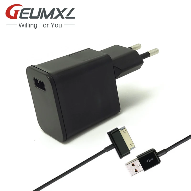 5V 2A ЕС вилка Дорожное настенное зарядное устройство+ 30pin USB кабель для samsung Galaxy Tab 2 3 7,0 8,9 10,1 Note 2 Tablet P1000