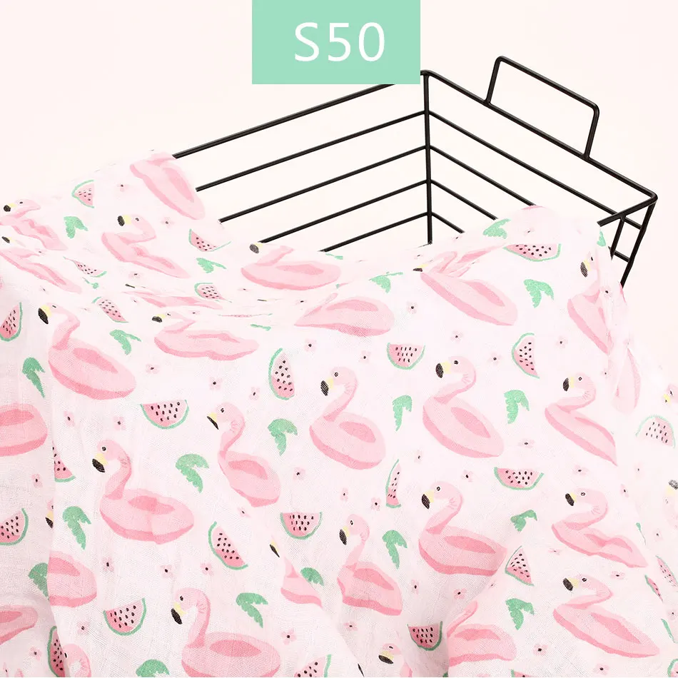 S50 Elinfant муслиновые хлопковые пеленки моющиеся детские блэнкеты для новорожденных детские одеяла черные и белые марлевые банные полотенца - Цвет: S50