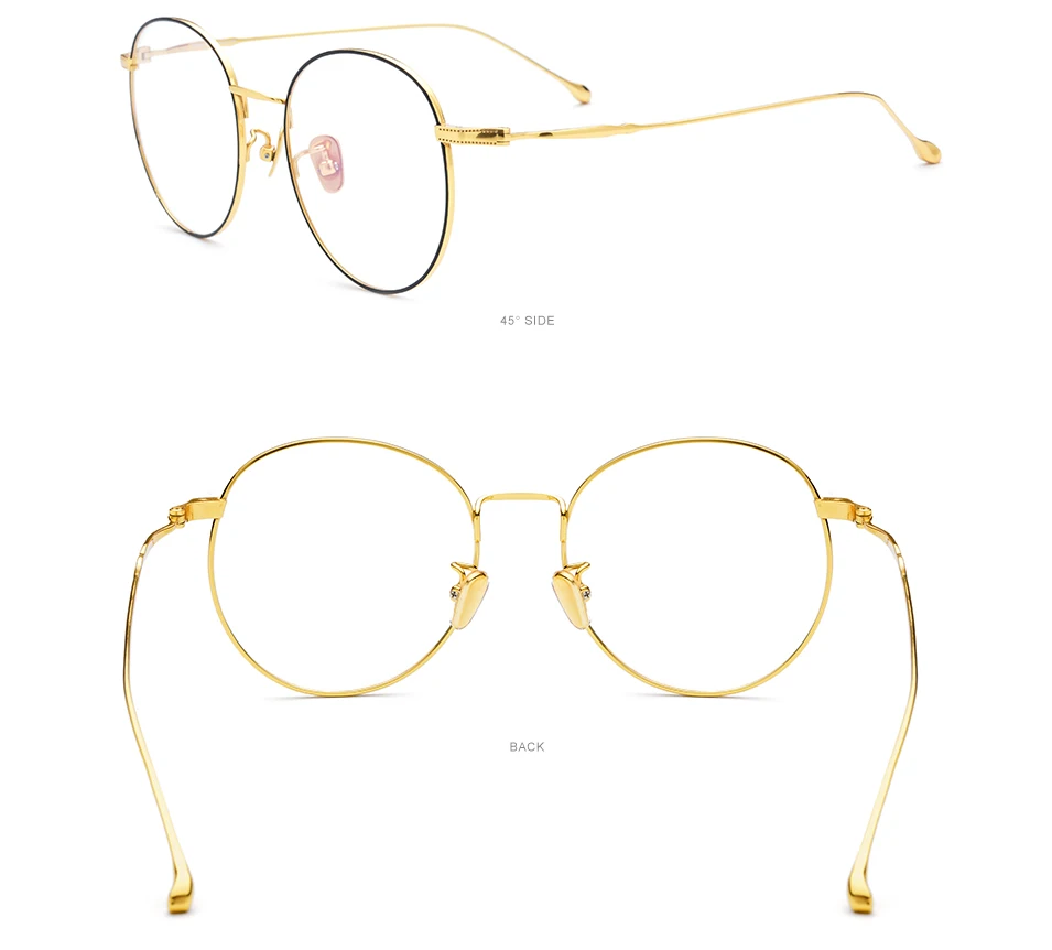 FONEX B Titanium Eyeglasses Frame Women Ultralight Prescription Myopia Optical Glasses Men Round Spectacles Eyewear 862