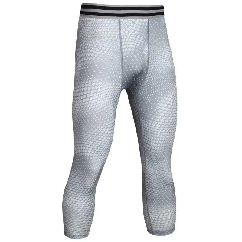 Мужские Pro компрессионные быстросохнущие укороченные облегающие брюки-Капри Для