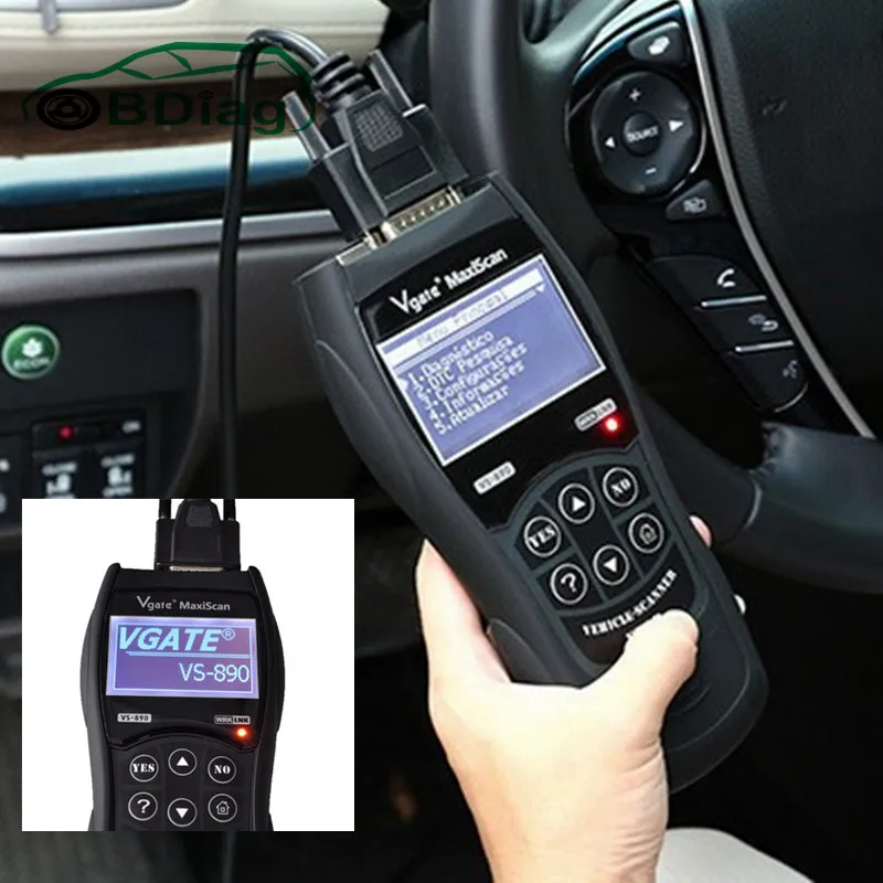 CNP VS890 MaxiScan Vgate VS 890 Professional OBD2 EOBD инструмент диагностики OBD сканирование нескольких-Язык VS 890 автомобилей код читателя