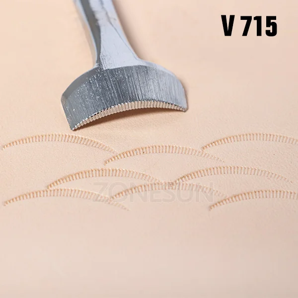 V715 ZONESUN ручной работы DIY воловья Резьба Инструменты печати кожа цветочный узор ремесло выгравировать тиснение плесень Ремесло - Цвет: V715