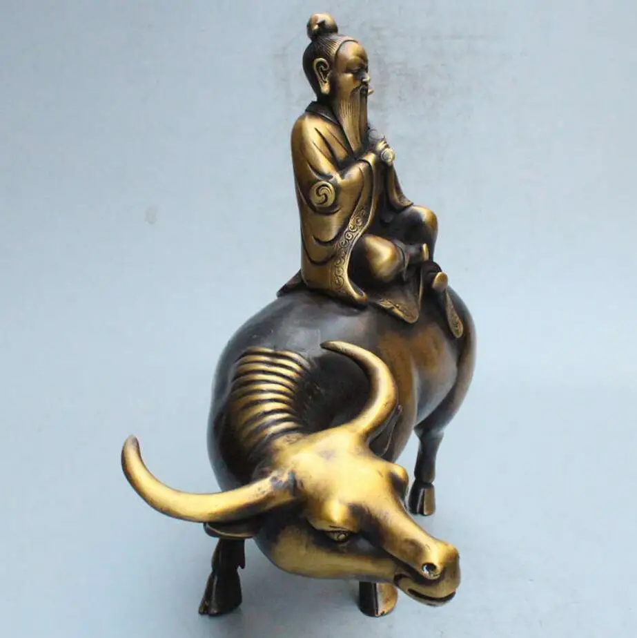 SCY 502+++Pure copper ornament Laozi riding ox Lao King bull's home decoration | Дом и сад