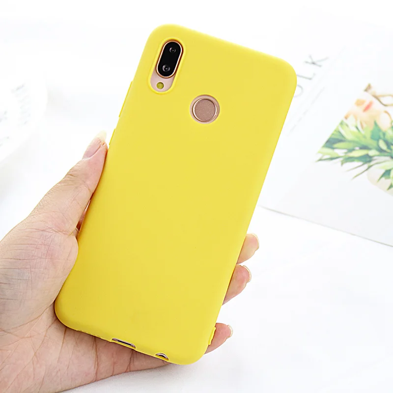 Yellow Мягкий силиконовый чехол для huawei Y6 Y9 Y7 Prime Y5 Коврики 10 20 Lite P10 P20 P30 на Honor 10 Lite 8X 7C 7A Pro задняя крышка - Цвет: Yellow