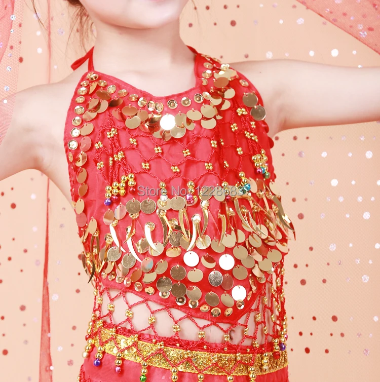 Одежда для восточных танцев желтого синего розового красного цветов девочек |