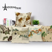 vintage decorative cushion covers iger dragon throw pillow covers animal pillow living room farmhouse home decor cojin cases