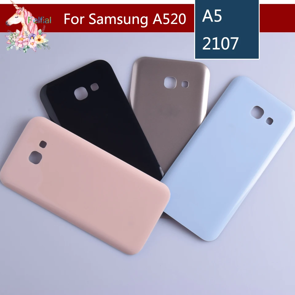 

10pcs For Samsung Galaxy A520 A520F Back Battery Case 3D Glass Rear Housing Cover For Samsung A5 2017,Rear Door Case Replacement