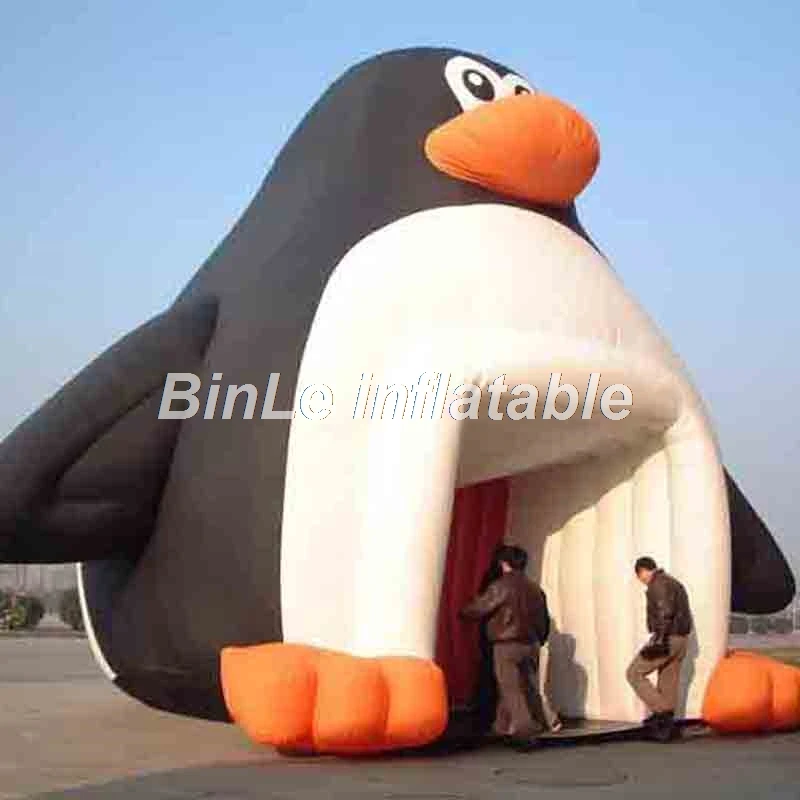 Bestellen Outdoor Riesigen Aufblasbaren Pinguin Tunnel Zelt Für Weihnachten Dekoration