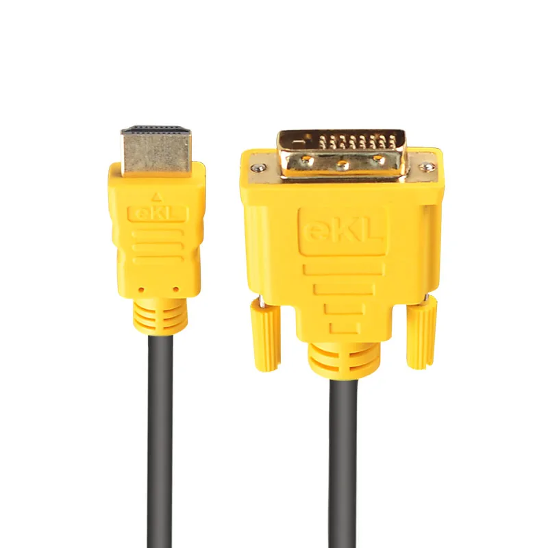 EKL высокое качество 1 5 м 3 HDMI к DVI DVI-D 24 + pin адаптер позолоченный кабель Папа-папа для