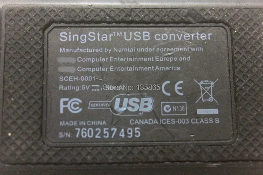 Конвертер USB для микрофона адаптер SingStar PlayStation 2 и 3 с поддержкой ПК|Компьютерные