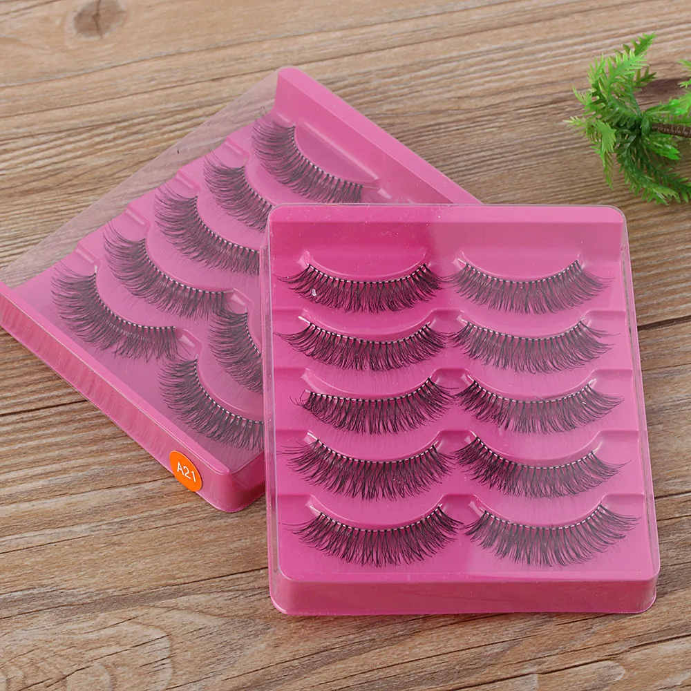 5 пар Накладные ресницы для наращивания макияжа Длинные натуральные насыщенные