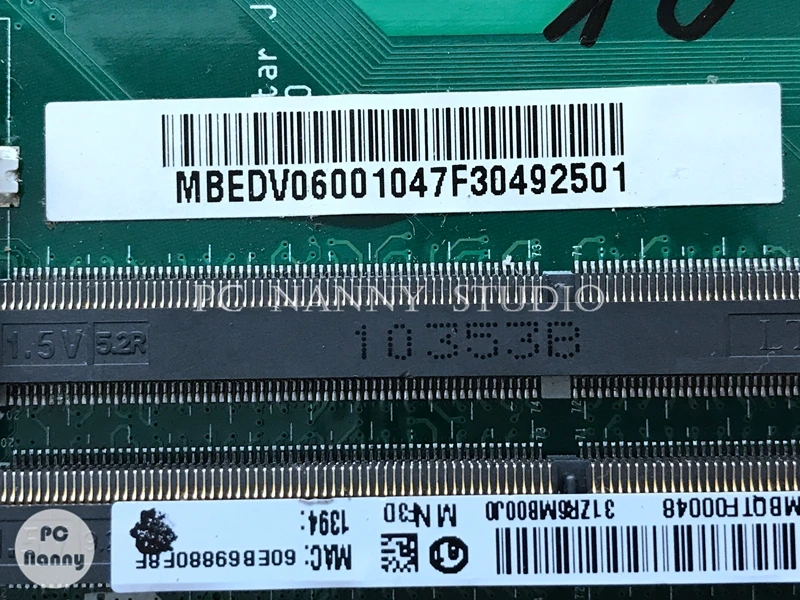 PCNANNY MBEDV06001 DA0ZR6MB6F0 для EMACHINES E528 E728 5235 5635 материнская плата ноутбука с процессором DDR3