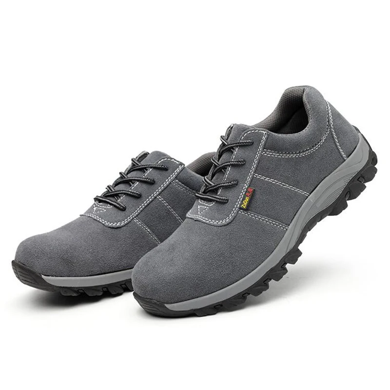 Мужская дышащая рабочая обувь для отдыха со стальным носком большие размеры из