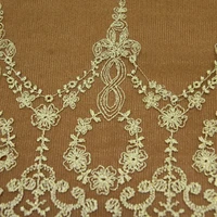2yards golden lace 2020 new high quality ribbon tape 22cm lace trim diy embroidered for sewing decoration african lace fabric