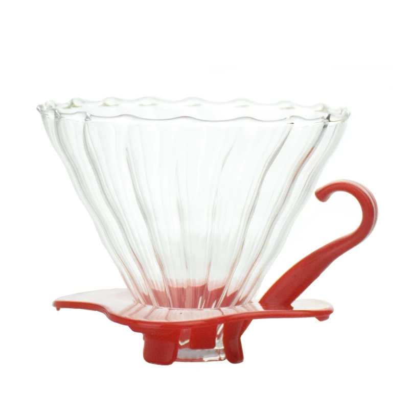 Стеклянная капельница Ecocoffee V60 с 40 бумажными фильтрами горячая Пивоваренная