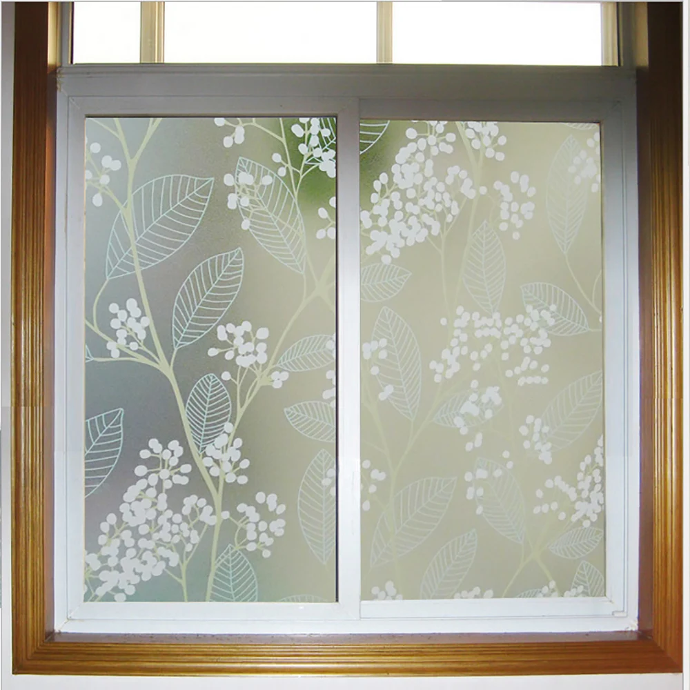 Пленка для окон из матового непрозрачного стекла PVC с самоклеющейся статической прилипаемостью, наклейка для конфиденциальности дома спальни ванной комнаты декор декаль обложка 30 * 100 см
