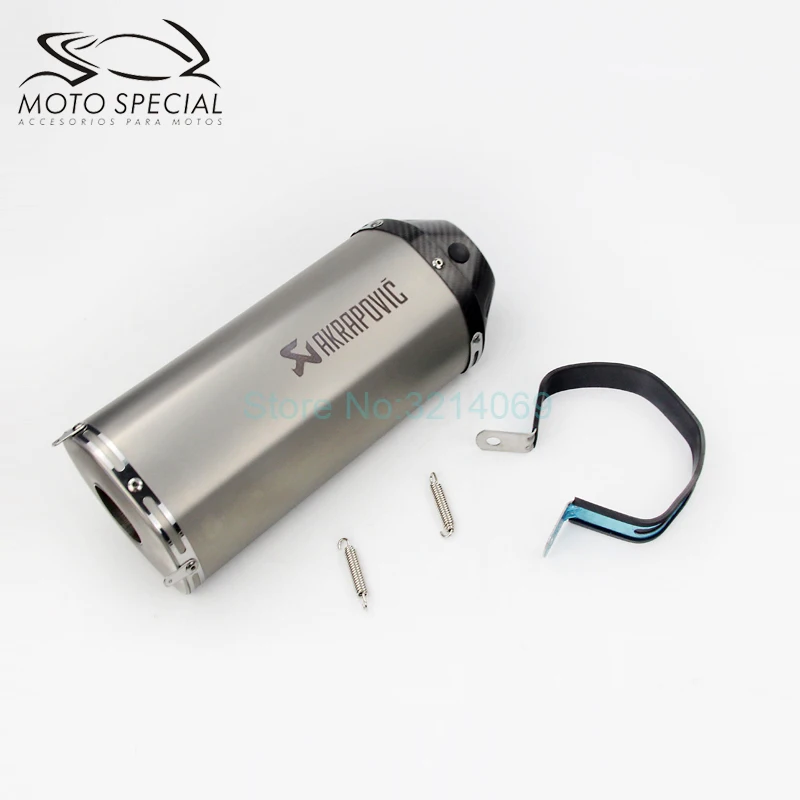 Лазерная Маркировочная Длина 370 мм Akrapovic Мотоцикл выхлопная труба глушителя для CBR600 прямой ряд универсальный глушитель мотоцикла трубы