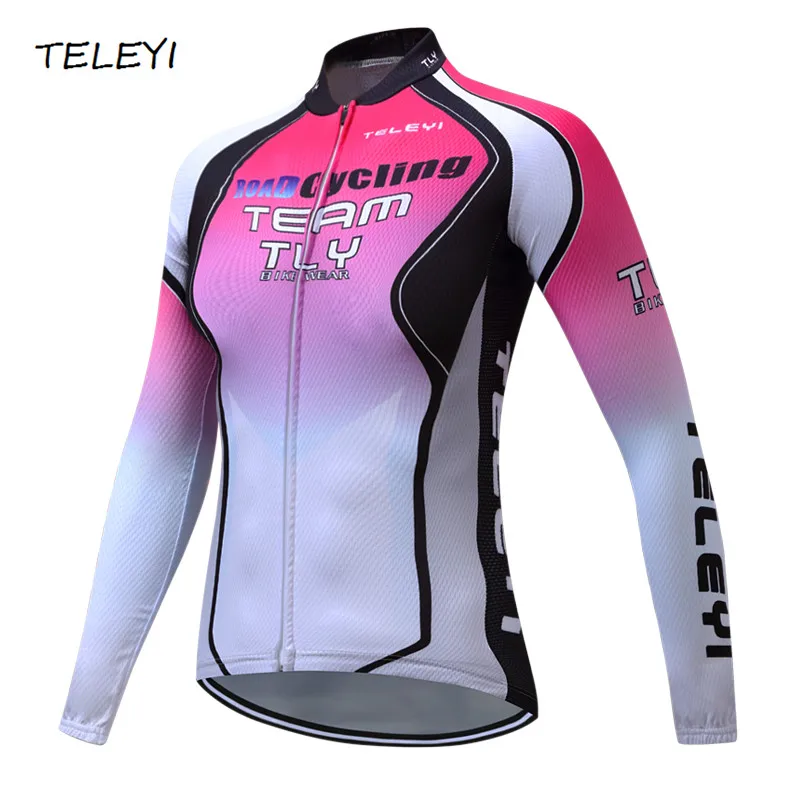 

TELEYI 2017 Cycling Jersey Breathable Long Sleeve Maillot Ropa Ciclismo Bicycle Sportswear Quick Dry Bike Clothing For Women