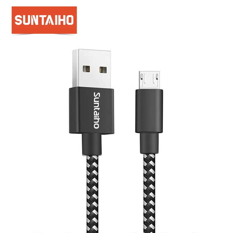 USB кабель 2.4A Быстрая зарядка Suntaiho Micro для передачи данных зарядный 1 м 2 3