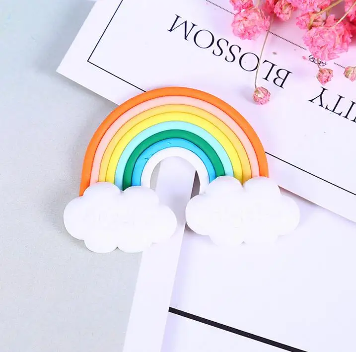 10 шт. глина ручной работы DIY радуга звезда Торт Топпер День Рождения украшения ребенок день рождения свадьба подарки для гостей