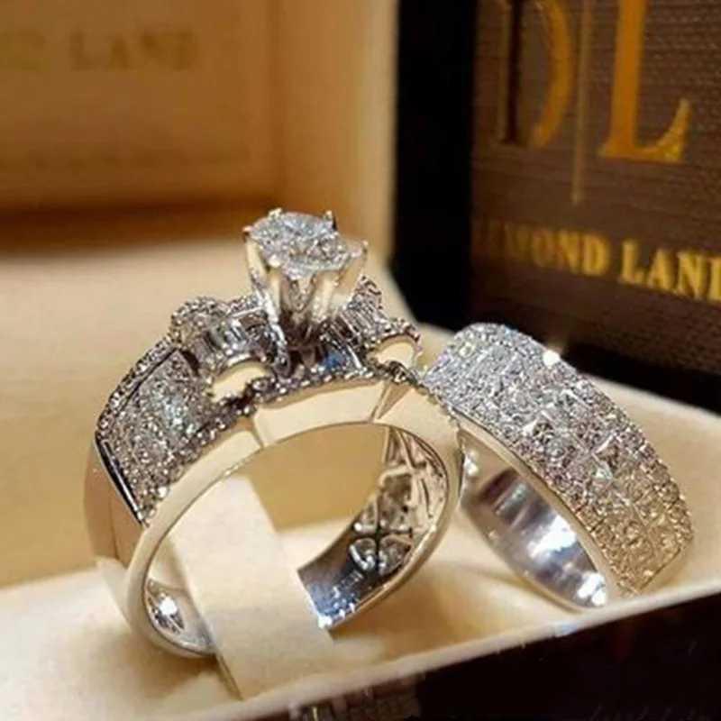 

Fashion Women's Ring Good Quality CZ Cubic Zirconia Rings for Wedding Band Engagement Trending Bridal Ring Promise Ring