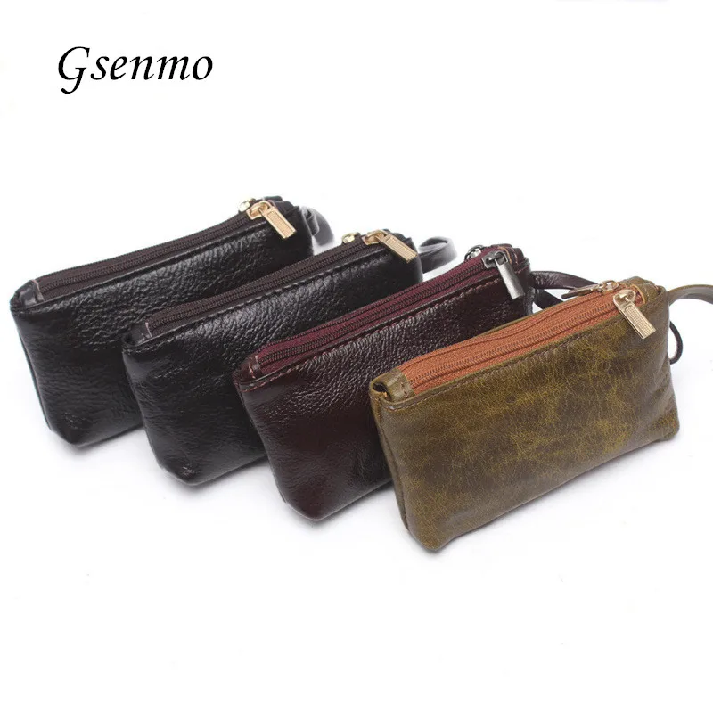 

Genuine Leather Small Wallet Women Coin Bag Men Womens Wallets and Purses Clutch Bag Carteira Feminina Wristlets Card Houlder